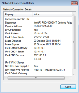 Setting DHCP Client