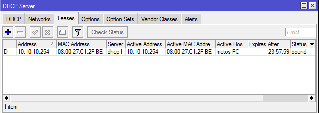 DHCP Leases