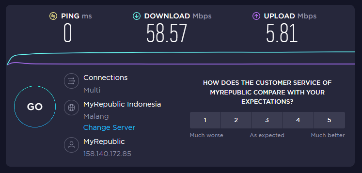 mengecek bandwidth